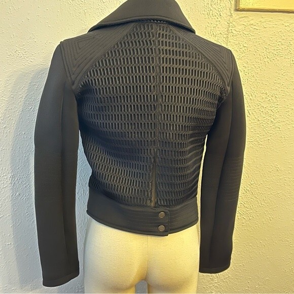 NWT Kind Of Black Mira Scuba Moto Jacket Small - Picture 4 of 9